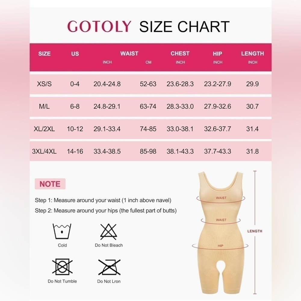 Scoop neck tank body shaper size M/L - Picture 2 of 5